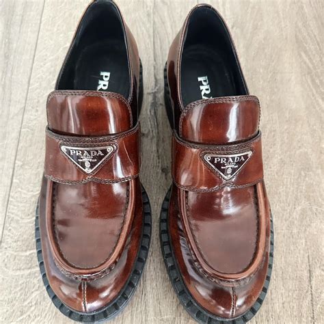 prada tobacco loafers|Prada loafers uk.